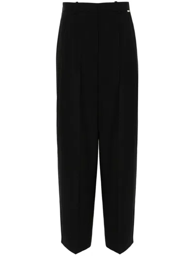 Kaos Pleat-detailing Trousers In Black
