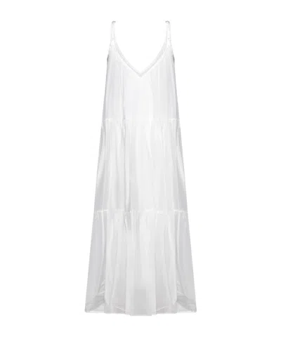 Kaos Pleated Detail Dress In White