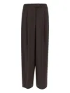 Kaos Pleated-detail Trousers In Brown