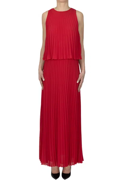 Kaos Pleated Long Dress In Pink