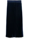 Kaos Pleated Midi Skirt In 蓝色