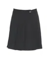 Kaos Pleated Mini Skirt With Defined Waist In Black