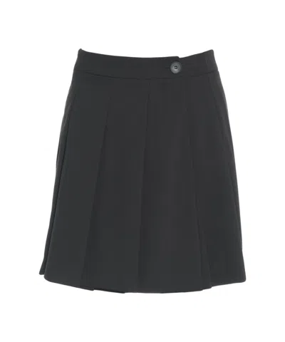 Kaos Pleated Mini Skirt With Defined Waist In Black