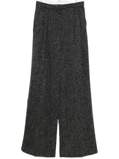 Kaos Pleated Tailored Trousers In Black
