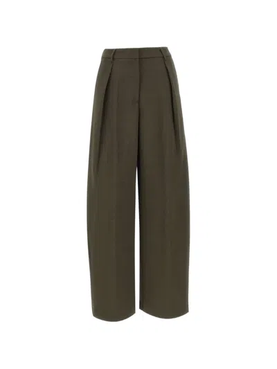 Kaos Pleated Wide-leg Trousers In Gray