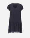Kaos Polka Dot Viscose Crepe Dress
