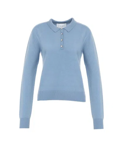 Kaos Polo Collar Sweater In Blue