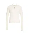 Kaos Polo Collar Sweater In White