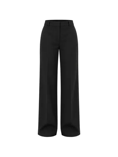 Kaos Pressed-crease Wide-leg Trousers In Black
