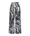 Kaos Printed Straight-leg Casual Pants In Black