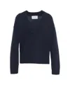 Kaos Relaxed Oversized V-neck Wool Sweater In Black