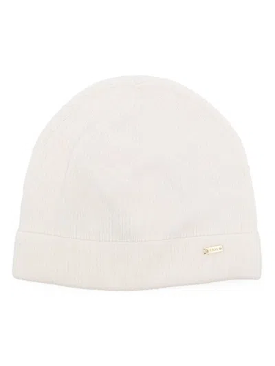 Kaos Ribbed Beanie In White