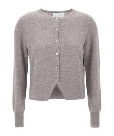 Kaos Ribbed Button-up Cardigan In Gray