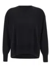 Kaos Ribbed Side-slits Sweater In Black