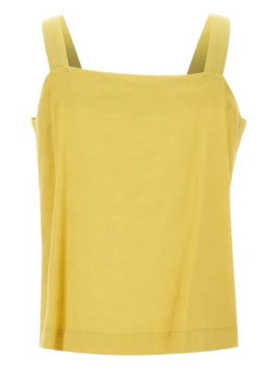 Kaos Trägershirt Mit Schleifenriemen Und Eckigem Ausschnitt In Yellow