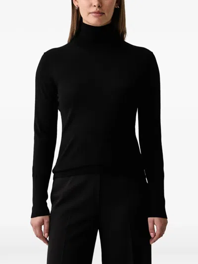 Kaos Roll-neck Wool Sweater In Black