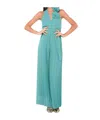 Kaos Rose Pleated Trousers In Blue