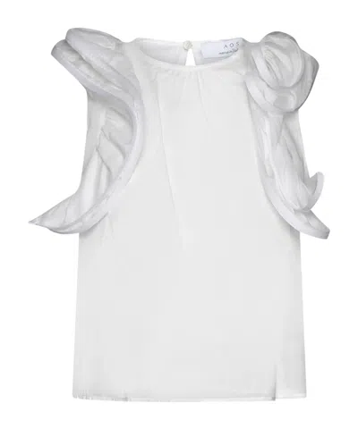 Kaos Ruffle-detail Blouse In White