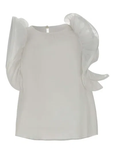 Kaos Ruffle-detail Blouse In White