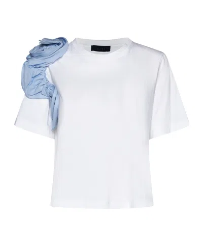 Kaos Ruffle T-shirt In White