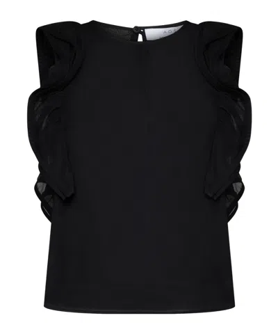 Kaos Ruffled Blouse In Black