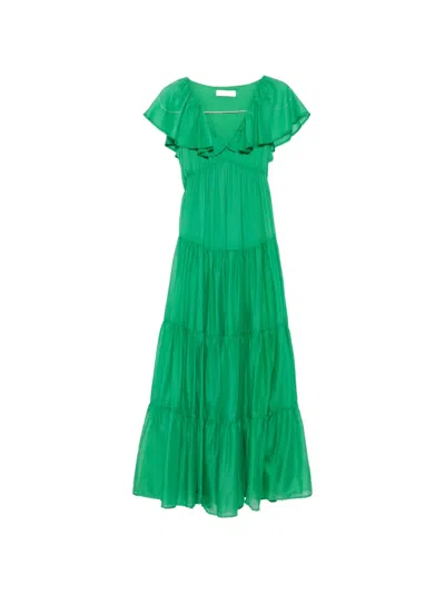 Kaos 러플 티어드 맥시 드레스 In Green