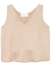 Kaos Satin Blouse In Neutrals