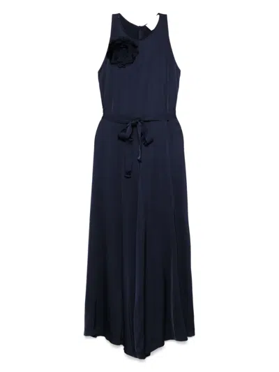 Kaos Satin Jumpsuit In Blue