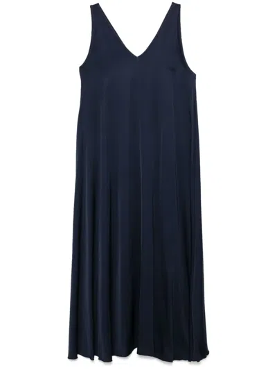 Kaos Satin Midi Dress In Blue