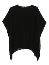 Kaos Bluse Mit Sheer-effekt In Schwarz