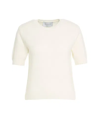 Kaos Short-sleeved Sweater In White