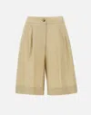 Kaos Pleat-detail Tailored Shorts In Beige