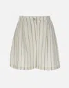 Kaos Blend Pinstripe Shorts In White