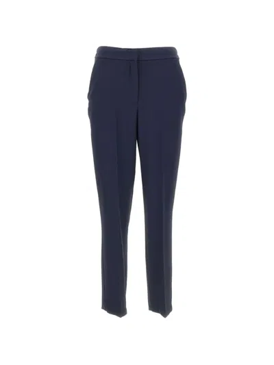 Kaos Side Pockets Elasticated Trousers In Blue