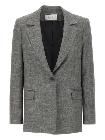 Kaos Single-breasted Blazer In Gray