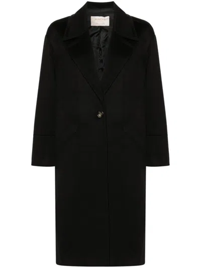 Kaos Single-breasted Coat In Black