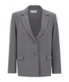 Kaos Flap-pocket Single-breasted Blazer In Gray