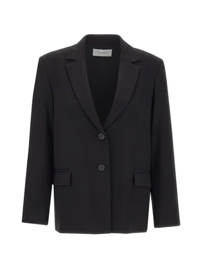 Kaos Single-breasted Flap-pocket Blazer In Black