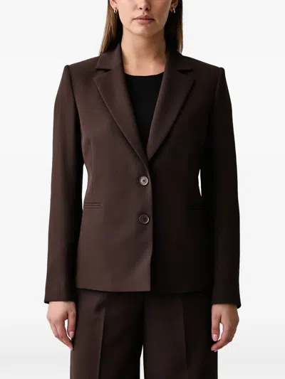 Kaos Single-breasted Notched-lapel Blazer In Brown