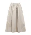 Kaos Flared Midi Skirt In Neutral