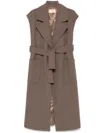 Kaos Sleeveless Coat In Brown