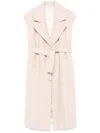 Kaos Sleeveless Coat In Neutrals