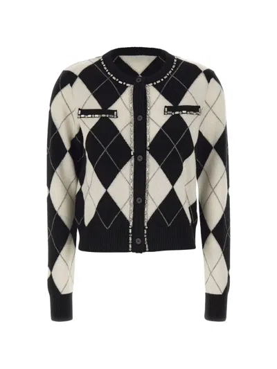 Kaos Stone-embellished Cardigan In Black