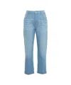 Kaos Straight Fit Denim Jeans With Rolled Cuffs In Blue