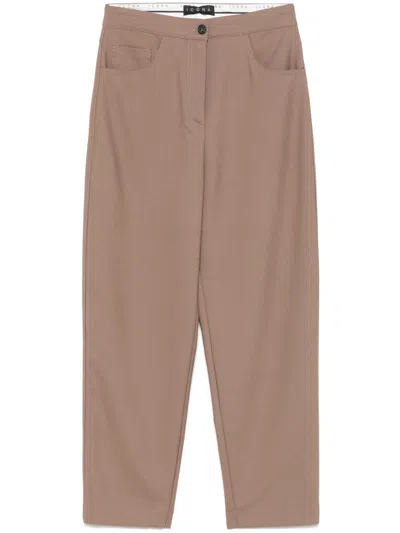 Kaos Straight-leg Trousers In Brown