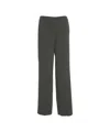 Kaos Straight Leg Trousers With Mid-rise Waistband In Gray