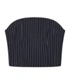 Kaos Striped Pattern Tube Top In Black