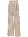 Kaos Striped Trousers In Neutral