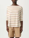Kaos Beige Striped Viscose Sweater
