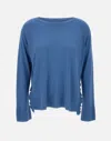 Kaos Ruffle-detailing Sweater In Blue